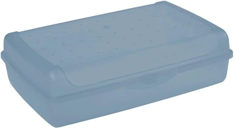 Luca click box maxi shranjevalna škatla s pokrovom 3,7 l modra 30 × 20 × 8,5 cm