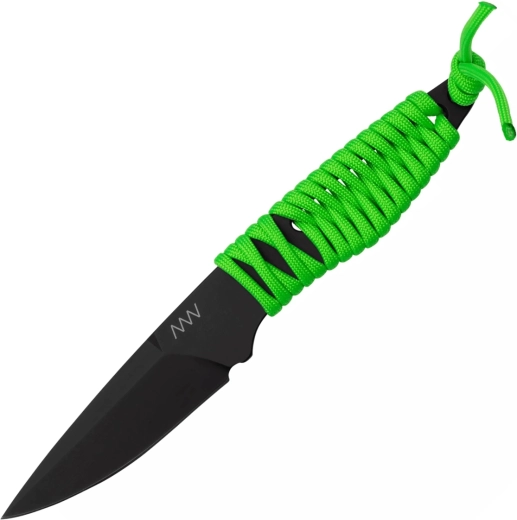 ANV Knives P100 neon green neck knife 7.5 cm