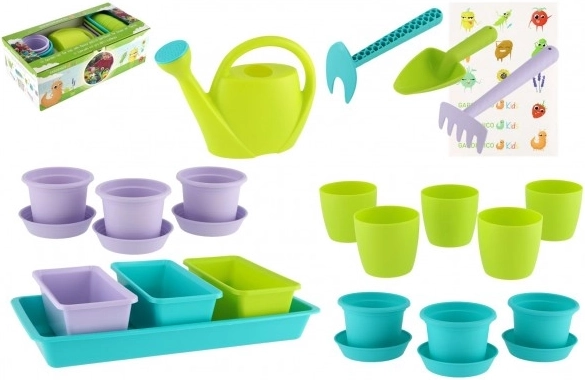 Vrtna garnitura Gardenico Kids s cvetličnimi lonci