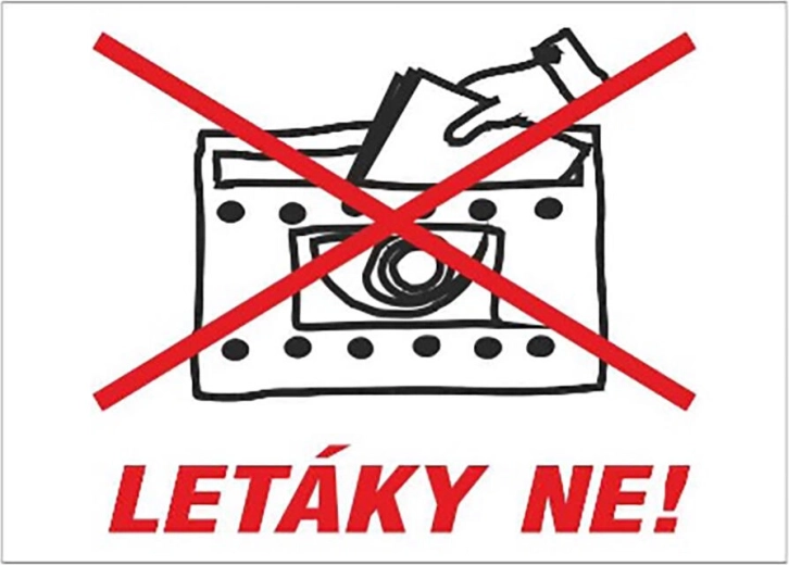 Nalepka na poštni nabiralnik Letaki ne! 70 × 50 mm