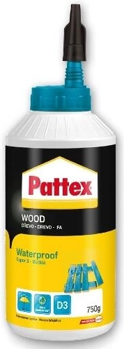 Vodoodporno lepilo za les D3 250 g PATTEX SUPER 3