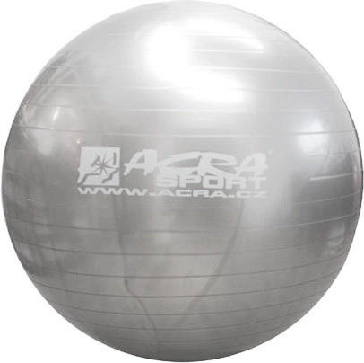 ACRA gimnastična žoga 55 cm srebrna - 1 kos