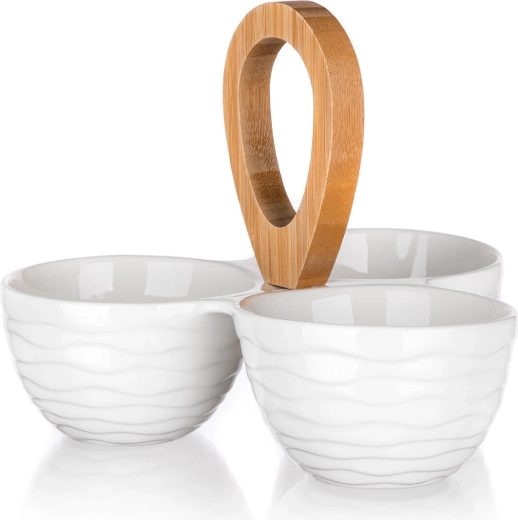 Tri ločene porcelanaste sklede