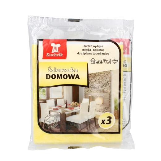 Gospodinjske čistilne krpe Kuchcik iz viskoze 35 × 35 cm, 3 kosi