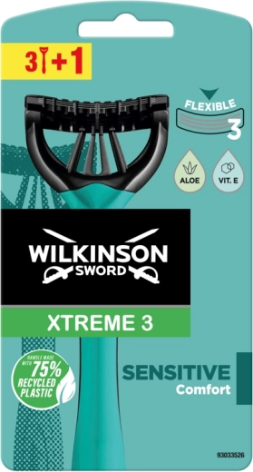 Wilkinson Xtreme 3 Sensitive enkratni britvi za občutljivo kožo (3+1 kos)