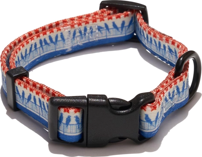 Explorer Dog ovratnica z motivom ptic velikost S (24–36 cm, širina 1,5 cm)