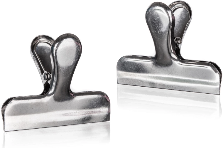 Nerjaveče sponke za vrečke AKCENT, 2 kosa