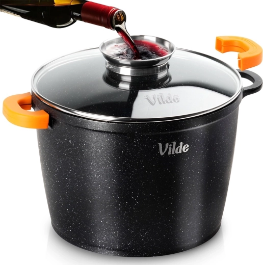 Granitni lonec s steklenim pokrovom TERRUNA AROMA 24 cm, 6,7 l