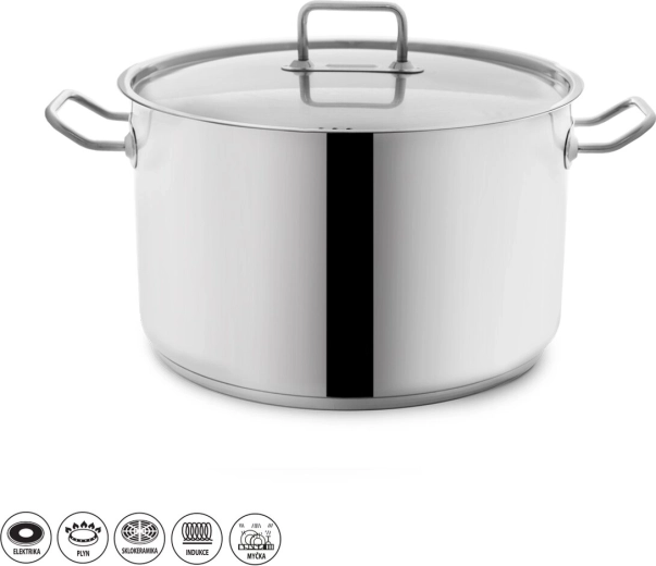 Nerjaveči lonec Stock 10 l s pokrovom