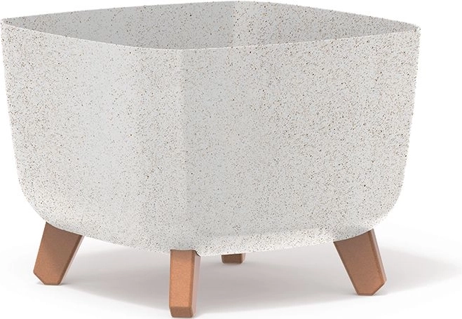 Cvětlični lonec Gracia Square Eco Wood 29 × 29 × 22 cm – bel