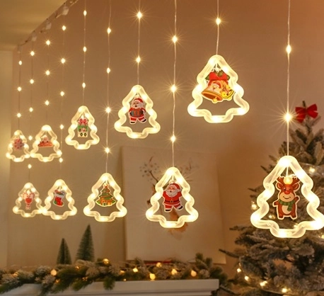 Svetlobna božična girlanda za okno z USB, 3 m, 125 LED – Božična