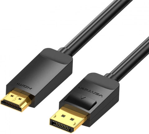 Kabel DisplayPort 1.2 na HDMI 1.4 Vention HAGBH 2 m, 4K 30 Hz (črn)