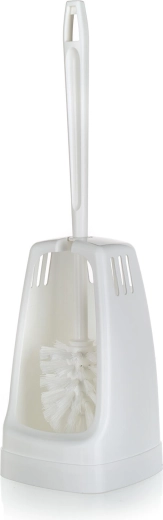 WC komplet z držalom, kvadraten, bel