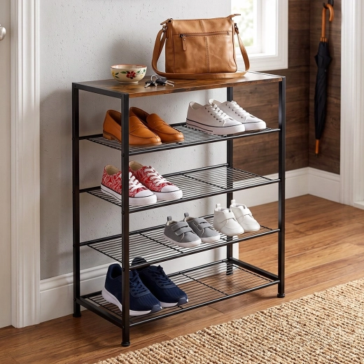 Top MDF shelf as a place to set things down