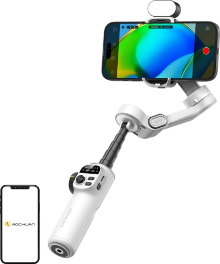 AOCHUAN Smart X2 Stabilizer with RGB Lighting (White)
