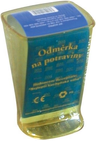 Merilni lonček 0,5 l iz prozorne plastike brez izliva in ročaja