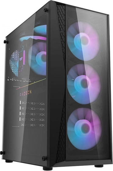 Računalniško ohišje Darkflash DK352 Plus s 4 ventilatorji (črno)