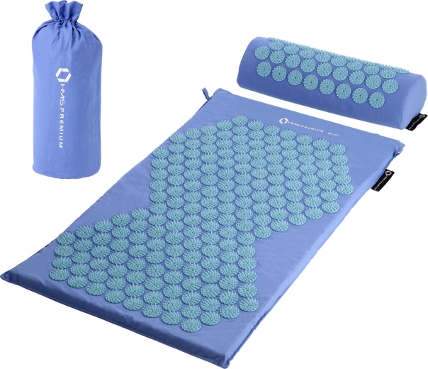 Akupresurni set s podlogo in vzglavnikom HMS Premium, modra