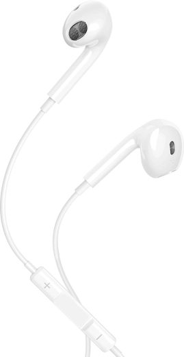 Žične slušalke Maxlife za v uho z USB-C, bele