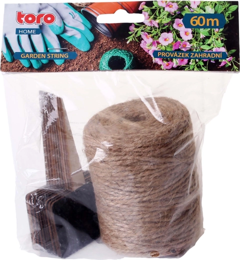 Jutna vrtna vrvica 60 m z etiketami