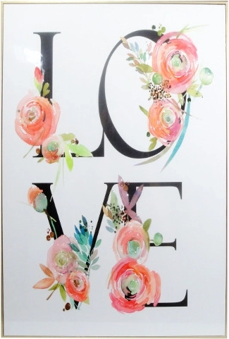 Slika LOVE 40 × 60 cm v okvirju