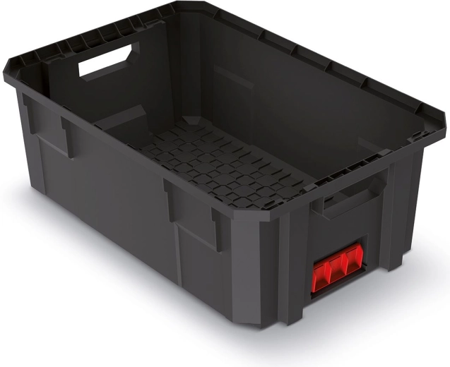 Modularni transportni zaboj X-Block Pro, 544 × 362 × 200 mm, črn