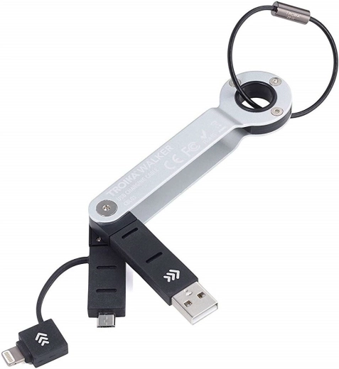 Troika Walker Silver USB obesek za ključe, srebrn