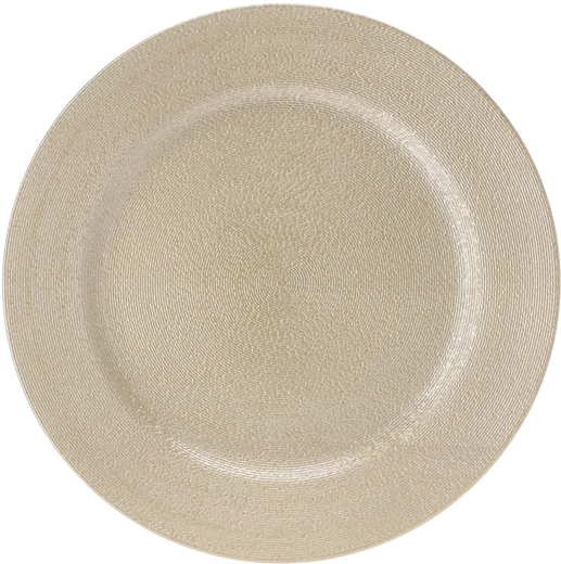 Zlat podstavek okrogle oblike z drobnim rebrastim vzorcem 33 cm