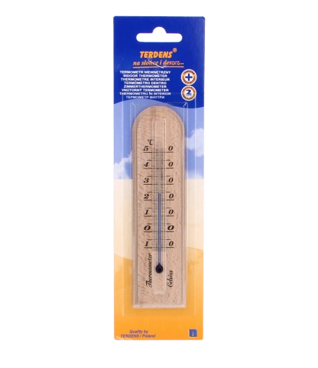 Leseni sobni termometer Terdens s kapilarnim merjenjem