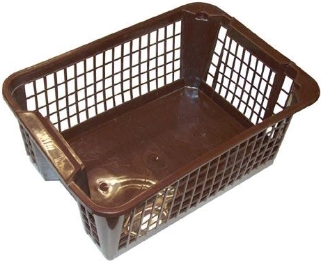Zložljiva plastična košara 36 x 26 x 14 cm – Rjava