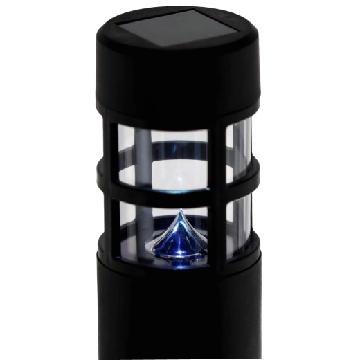 Sončna vrtna svetilka ASPEN 38,5 cm, hladno bela, črna