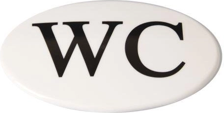 Vrata oznaka WC – bel plast