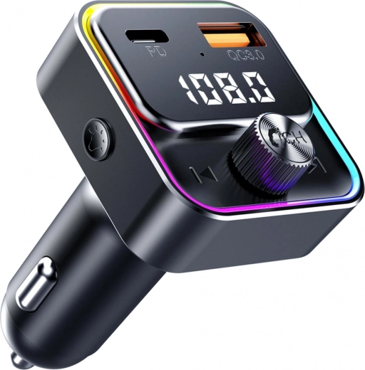 FM Bluetooth oddajnik za avto SWM 3000 z USB-A in USB-C, PD in QC 3.0, glasovno upravljanje – 1 kos