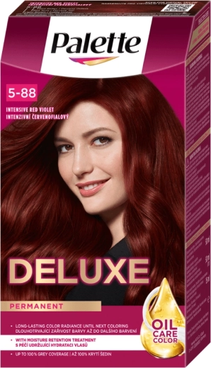 Palette Deluxe intenzivno rdečevijolična permanentna barva za lase 50 ml