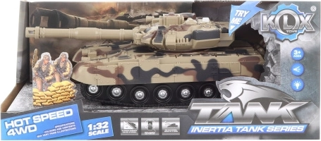 Bež tank na baterije s vztrajnikom