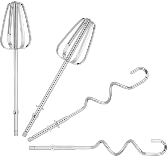 Beaters and dough hooks included