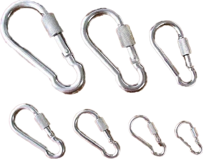 Karabin s matico 50 mm, pocinkan, nosilnost 100 kg (10 kos)