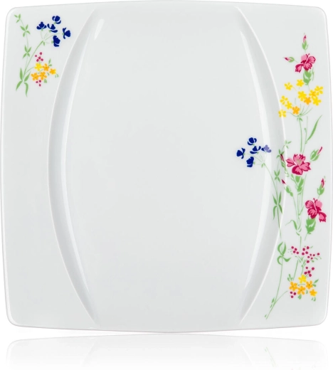 Sodoben kvadraten dizajn s cvetličnim dekorjem