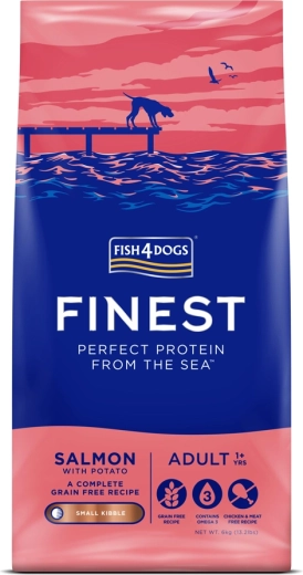 Fish4Dogs briketi za majhne odrasle pse losos s krompirjem 6 kg