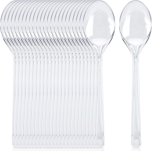 Plastične žlice za večkratno uporabo 17,5 cm, 25 kosov