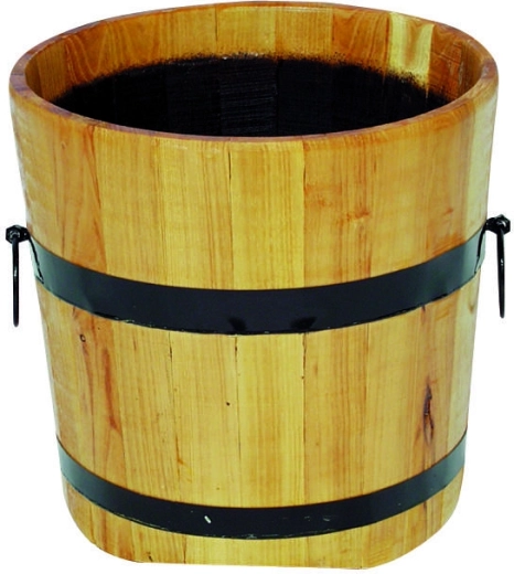 Lesen cvetlični lonec s kovinskimi obroči 40 × 50 cm