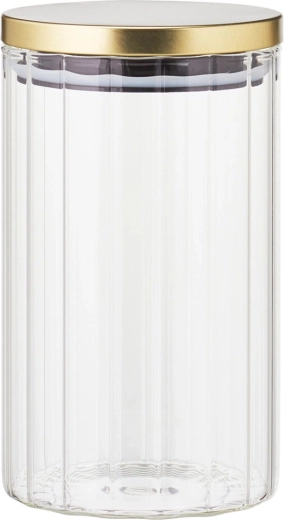 Steklena posoda za razsute živila s pokrovom in tesnilom 1 l