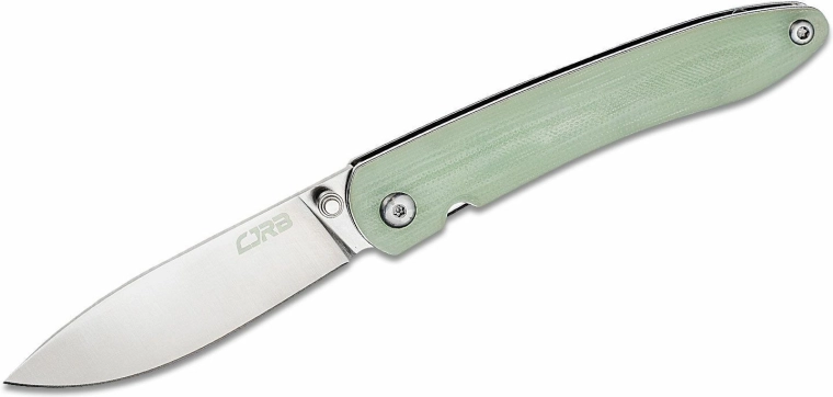 Žepni nož CJRB Ria 7,5 cm, sand polish, prosojno zelena, G10