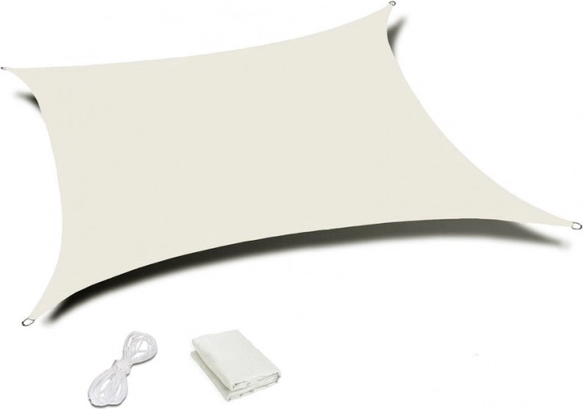 Pravokotna senčna jadra 2 × 3 m, vodoodporna, bežna, MultiGarden