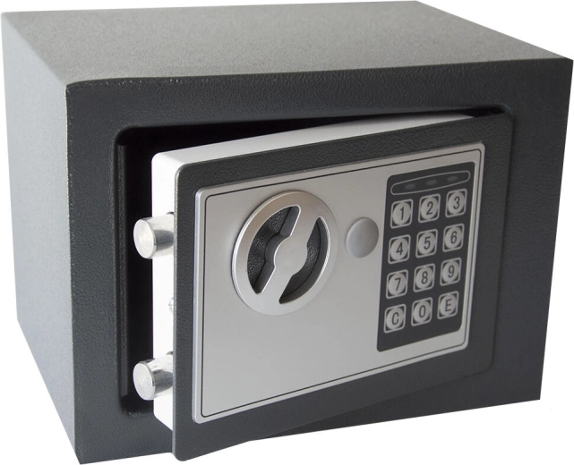 Digitalni sef 230 × 170 × 170 mm z rezervnim ključem