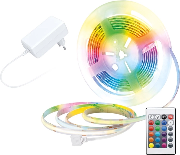 Solight RGB LED-trak z adapterjem in daljinskim upravljanjem, 3 m