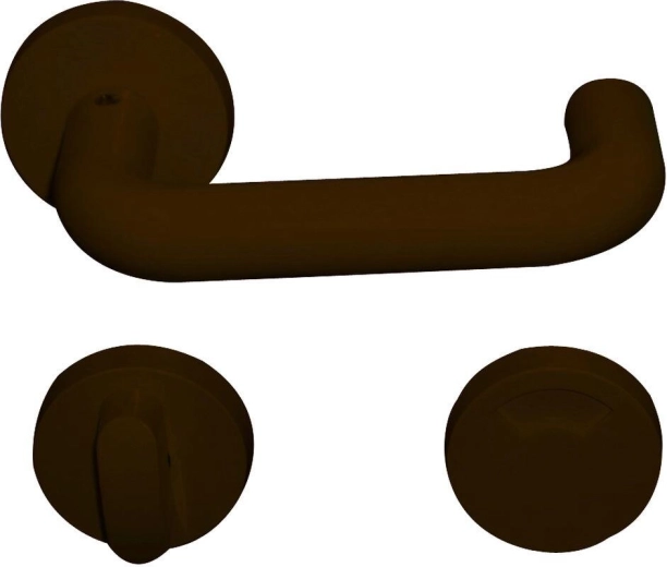 Vrata kljuka za WC z indikatorjem, rjava, plastika