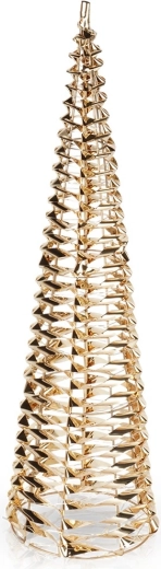 Illuminated Christmas Cone Tree, Gold, 60 cm, 60 LEDs