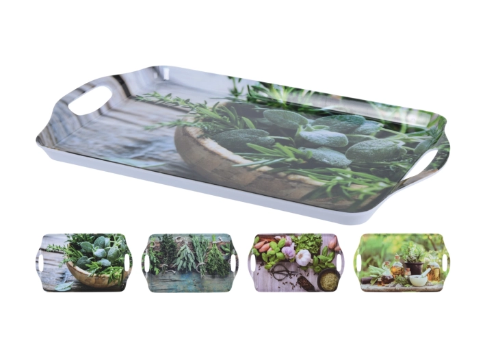 Melaminski servirni pladenj 45 × 30 cm z ročaji