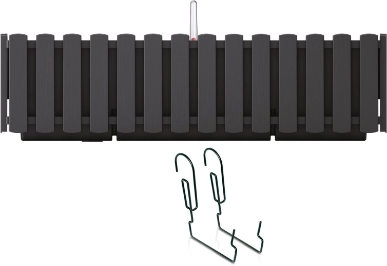 Viseči samozalivalni koritasti lonec za balkon 58 cm antracit BOARDEE FENCYCASE